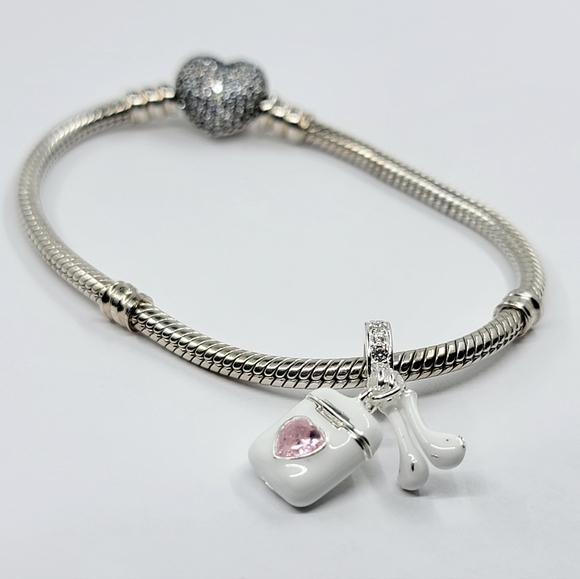 Charm for Bracelet Sterling Silver 925 Airpod - Picture 6 of 6